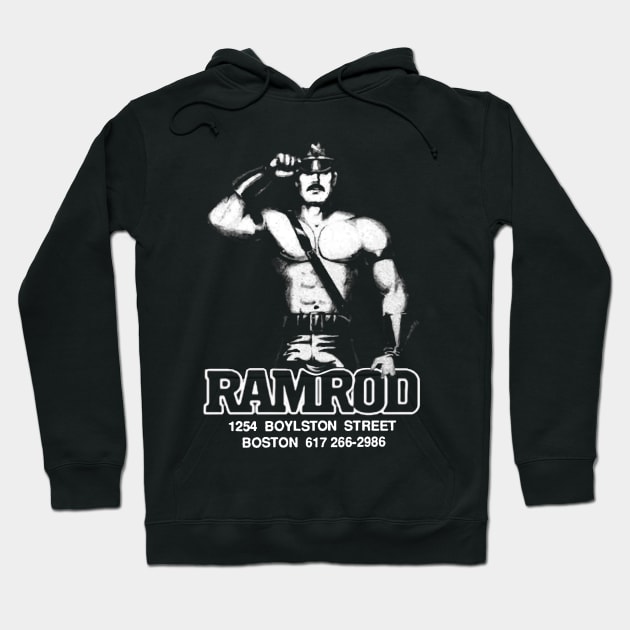 Ramrod Vintage Gay LGBT Boston Retro Leather Hoodie by WearingPride